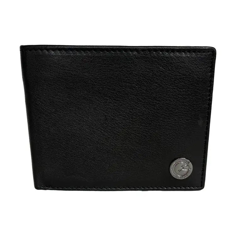 Gattinoni WIGJJ1081 MHA000 Jonathan Portafogli Uomo Large Vera Pelle Nero