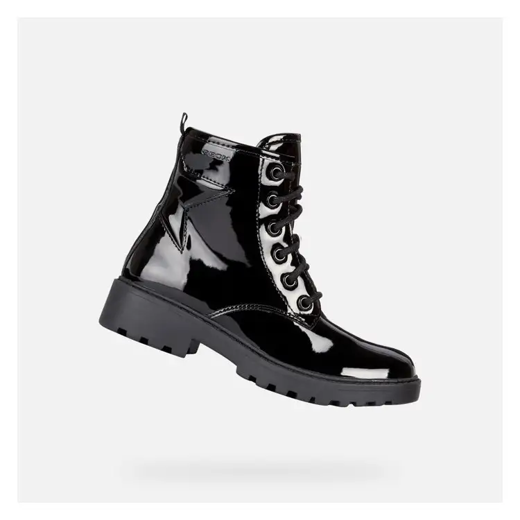 Geox J CASEY GIRL J9420G Stivaletto Bambina Vernice Nero