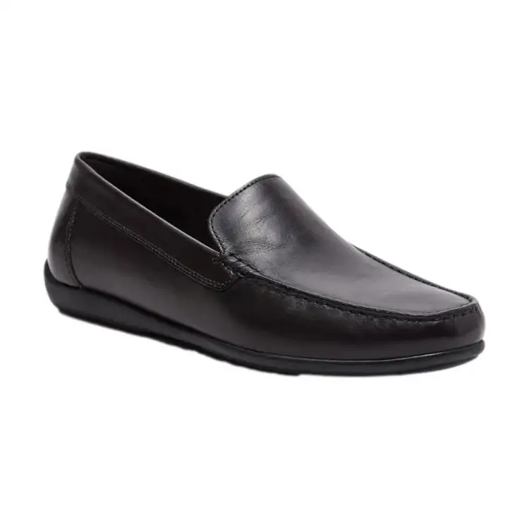 Geox U ASCANIO B Smo Lea Mocassini Uomo in Pelle Coffee