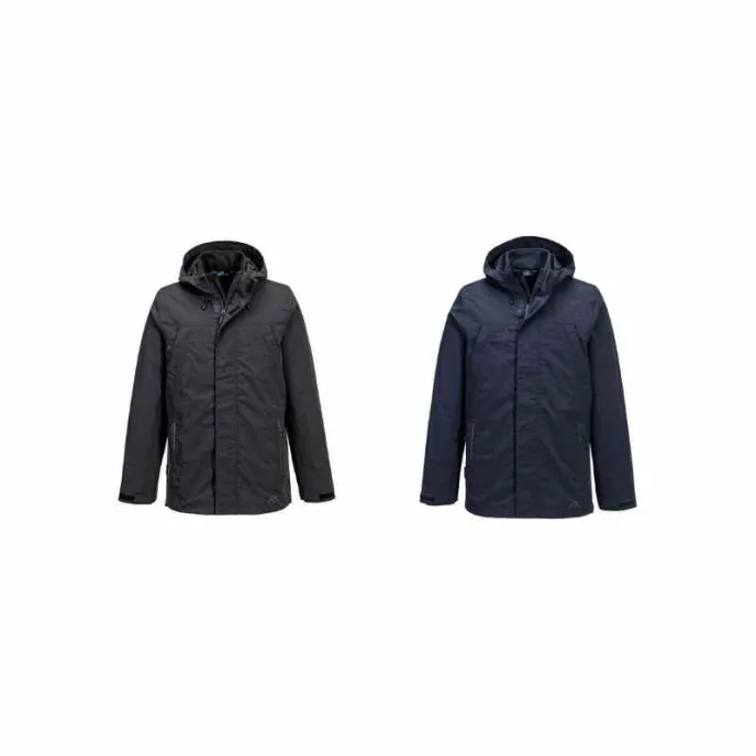 Giacca da Lavoro 3 in 1 Impermeabile Antivento Multitasche con Cappuccio Portwest KX366