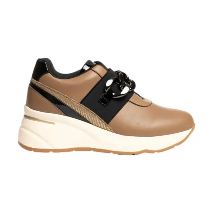 Gold & Gold GB861 Sneakers Donna Platform Con Accessorio Camel