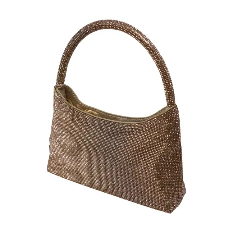 Gold & Gold GGM36 Borsa Donna Mezza Luna Champagne