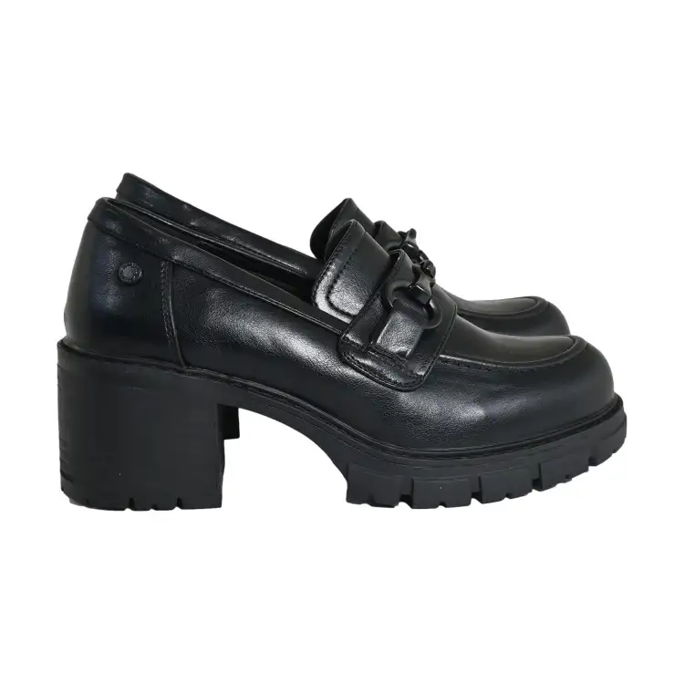 Gold & Gold GW368 Mocassini Donna Con Tacco Medio Con Accessorio Nero