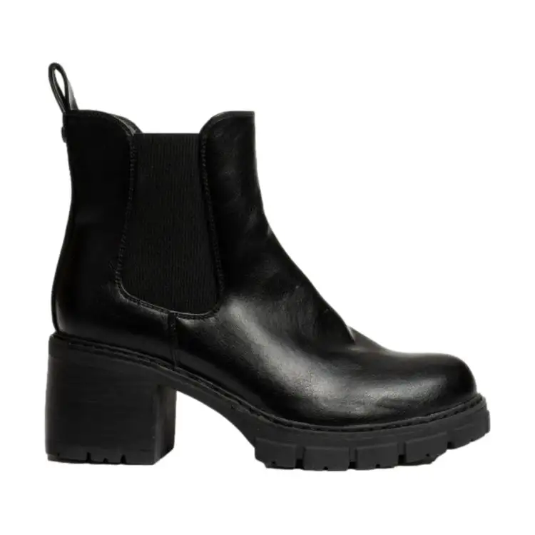 Gold & Gold GW371 Anfibi Donna Alte Con Elastici Laterali Nero