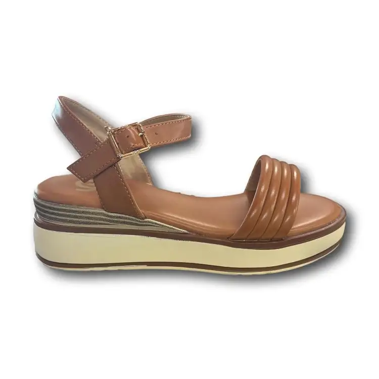 Gold & Gold GY393 Sandalo Platform Donna Camel