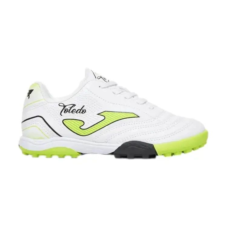 JOMA Toledo JR 2502 TURF Scarpe da Calcetto per Ragazzi Bianco Verde Fluo