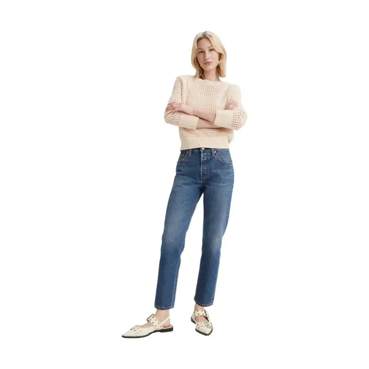 LEVI'S 501 CROP LIGHTWEIGHT ENERGY REFRESH LTW Jeans Donna blu