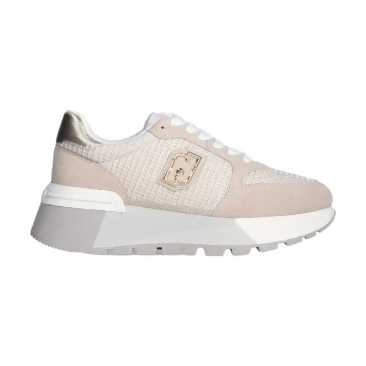 LIU JO AMAZING 25 Sneakers Donna Stringate Sand/Light Gold