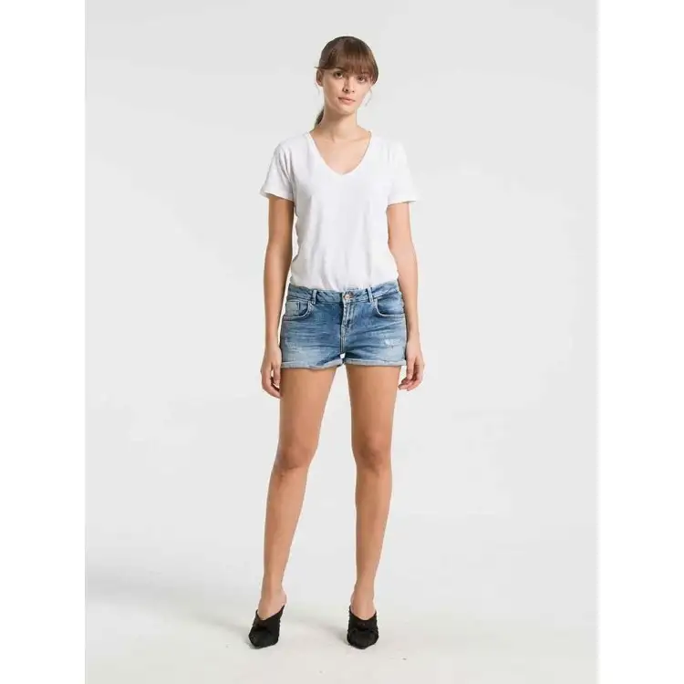 LTB 60136 JUDIE Zinnia Wash Pantaloncini Jeans Donna Blu