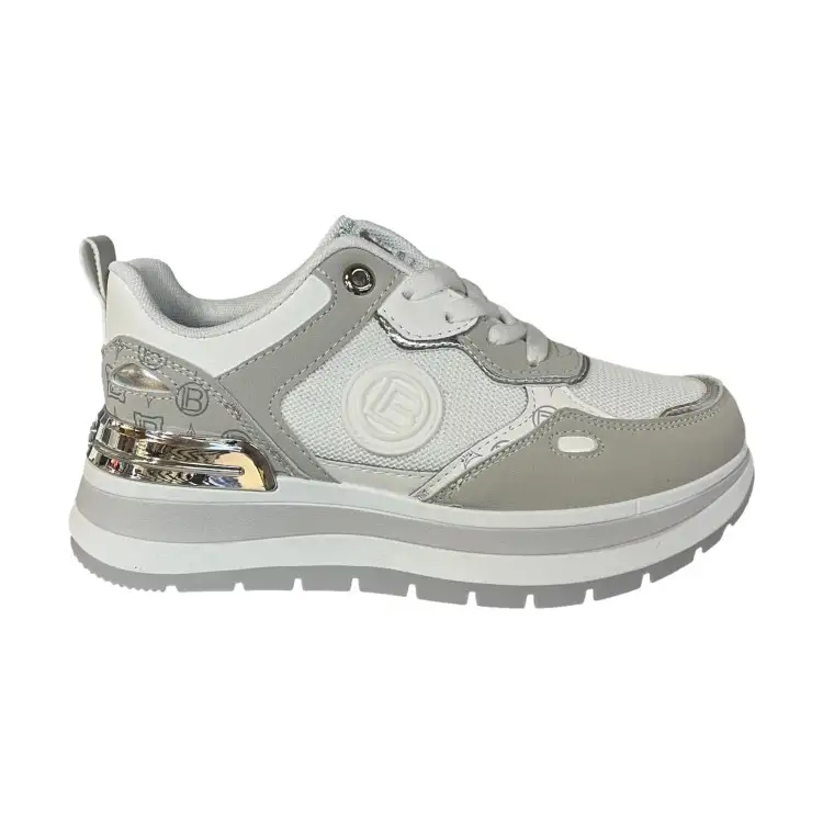 Laura Biagiotti 8918 Sneakers Donna Platform Nabuk Light Grey