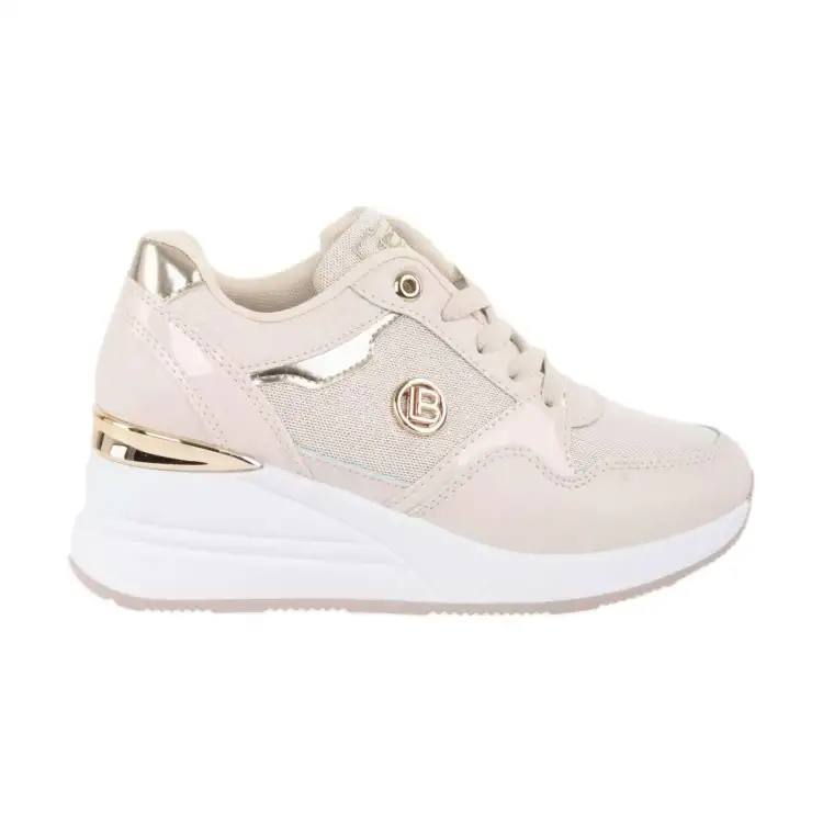 Laura Biagiotti 8922 Sneakers Donna Platform Nabuk Ivory