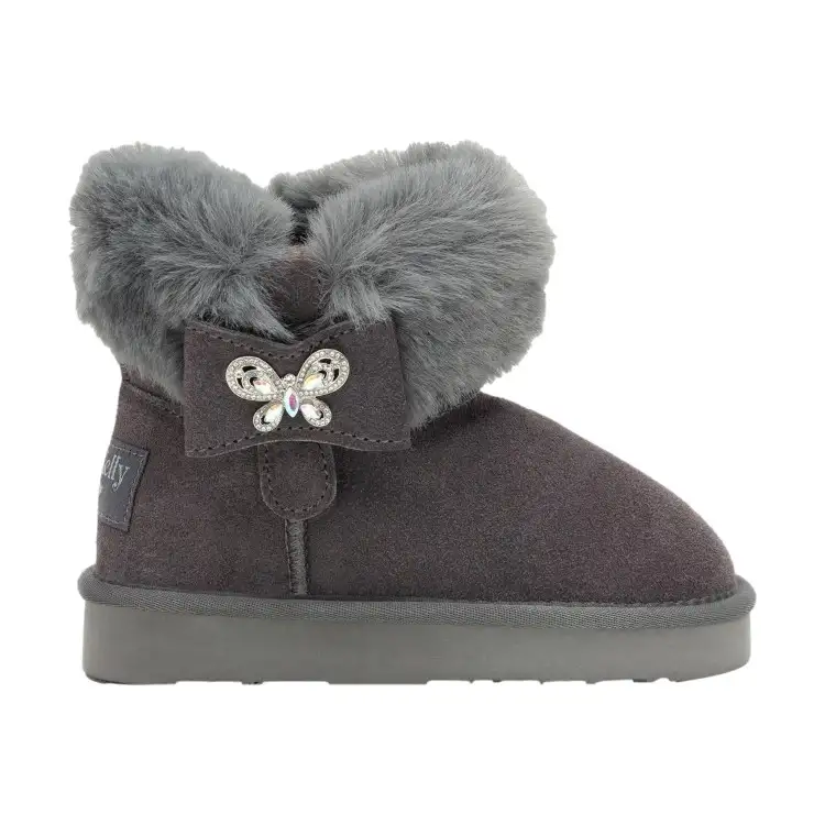Lelli Kelly LKHK4356 LILY Stivaletto Bambina con Pelliccia Grigio