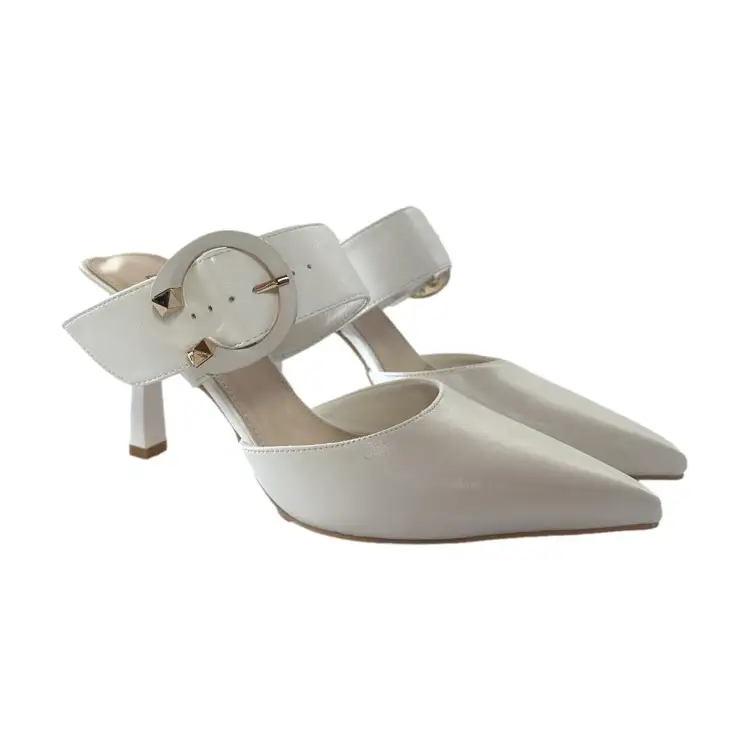 Love to Love Gai Mattiolo BET-2 Decollete Scalzato con Tacco Alto Bianco