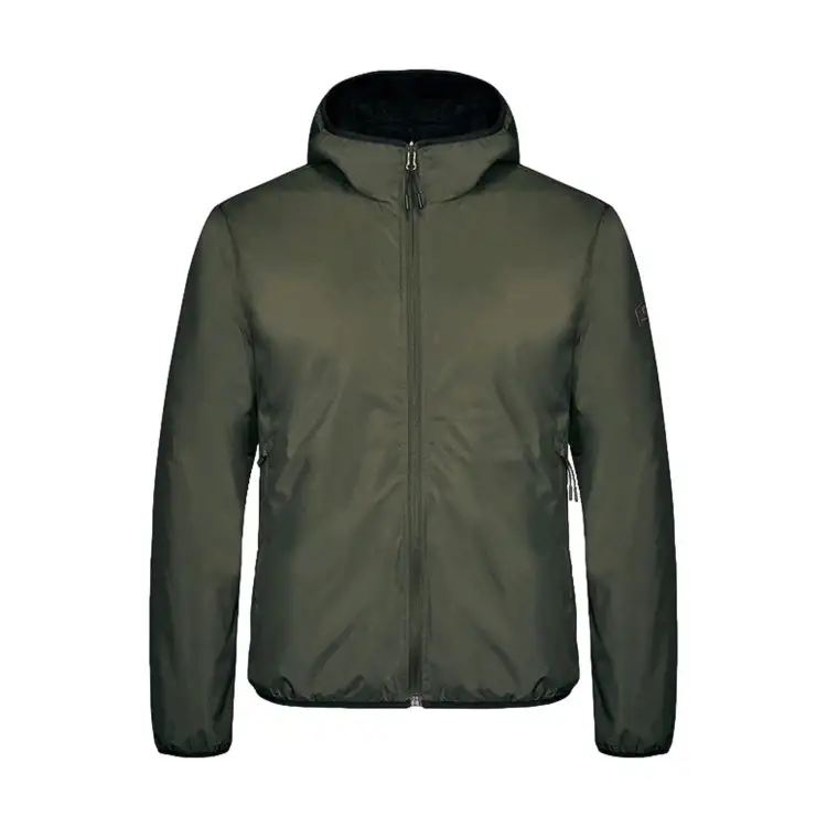 Lumberjack CMJ4325-001 WINTER GEAR REVERSIBLE HOODIE Giubbotto Uomo Tessuto Tecnico Reversibile Green