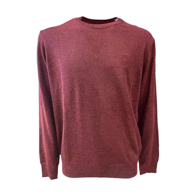 Lumberjack SWEATER CM96341-030 PULLOVER ROUND NECK Maglione Uomo Bordeaux