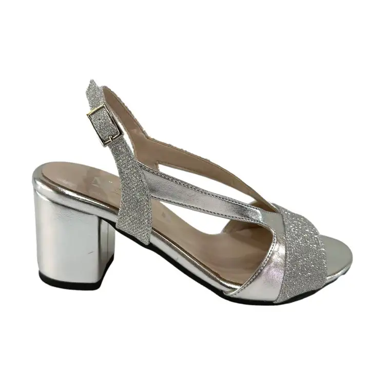 MM Comfort 5016 Sandali Donna Tacco Medio Argento