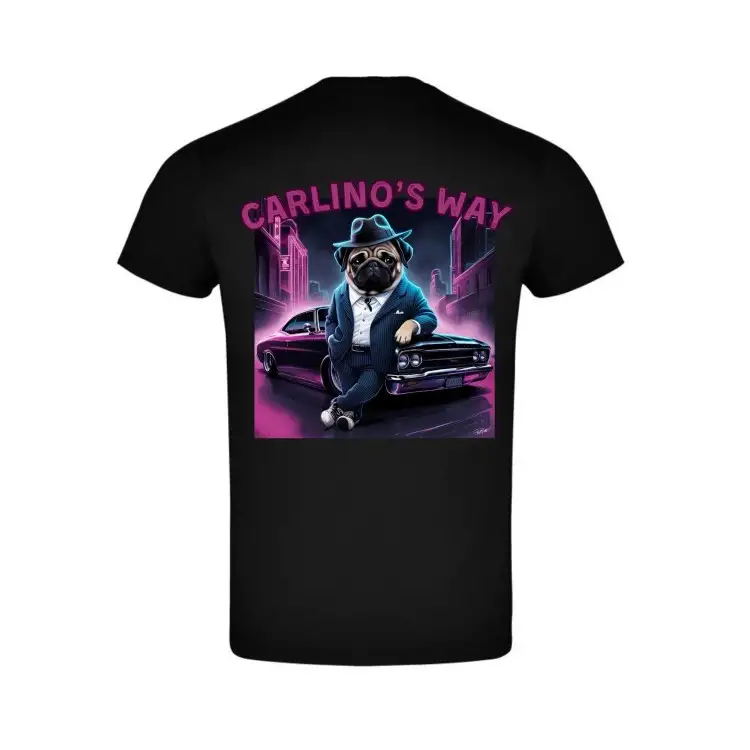 MOODLess MLCRLWBLK T-Shirt in Cotone Nero Carlino’s Way