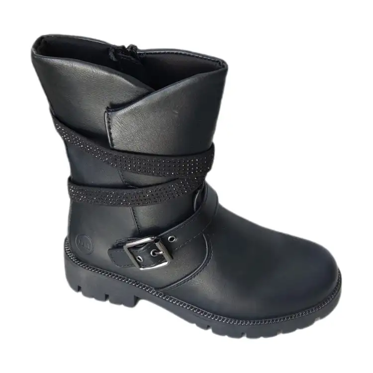 Melania M22243 Stivaletti Bambina Con Cerniera Laterale Nero