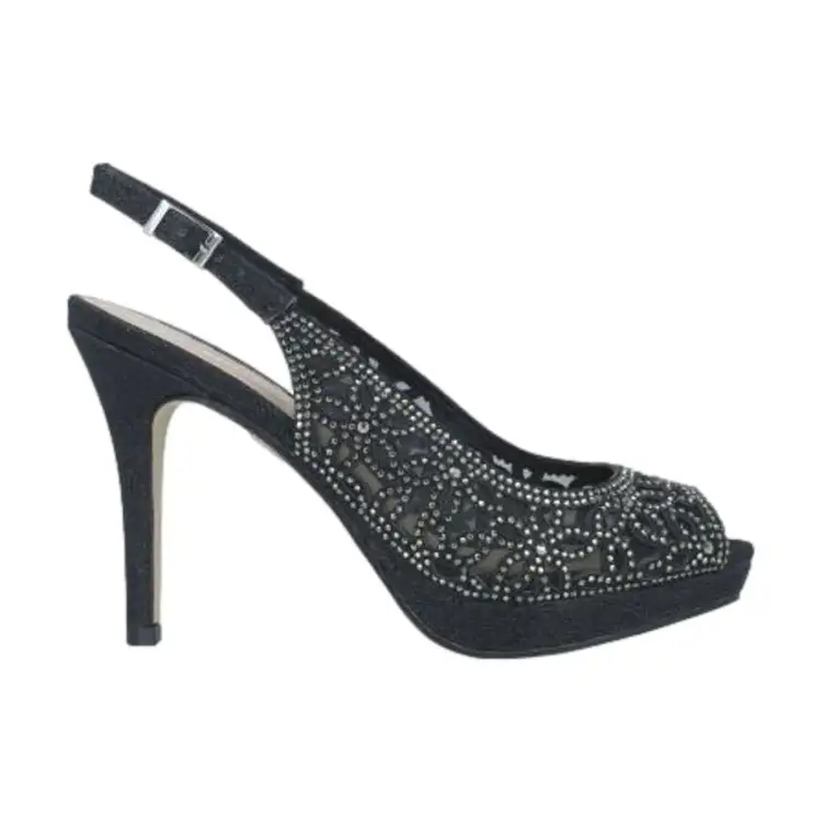 Menbur 23968 Scarpe Donna Sandali Gioiello Tacco Alto Nero