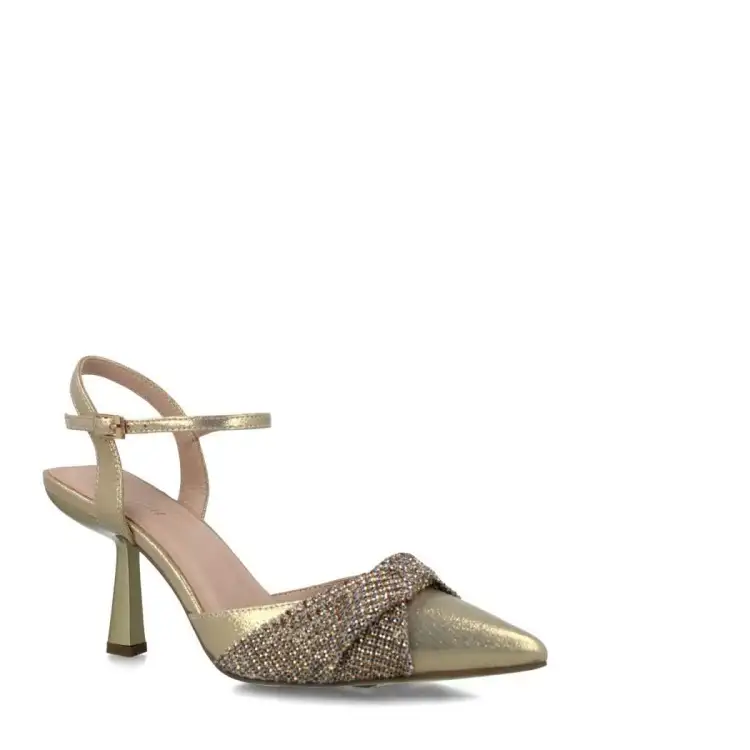 Menbur 24705 décolleté Donna con Cinturino Lurex Oro