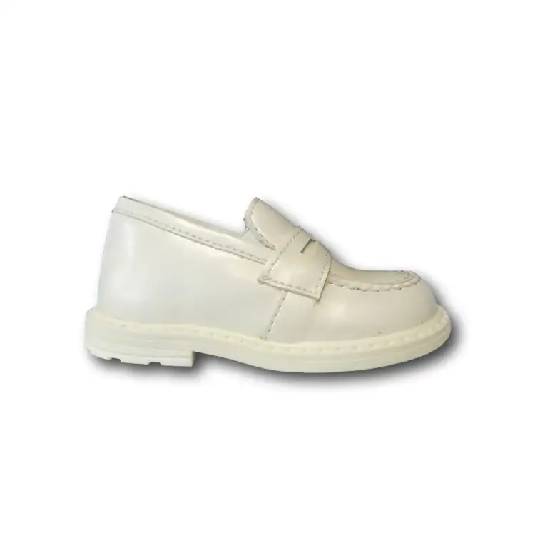Mister Jerry 1002 Scarpe Bambino Mocassini Cerimonia Battesimo Paggetto Bianco