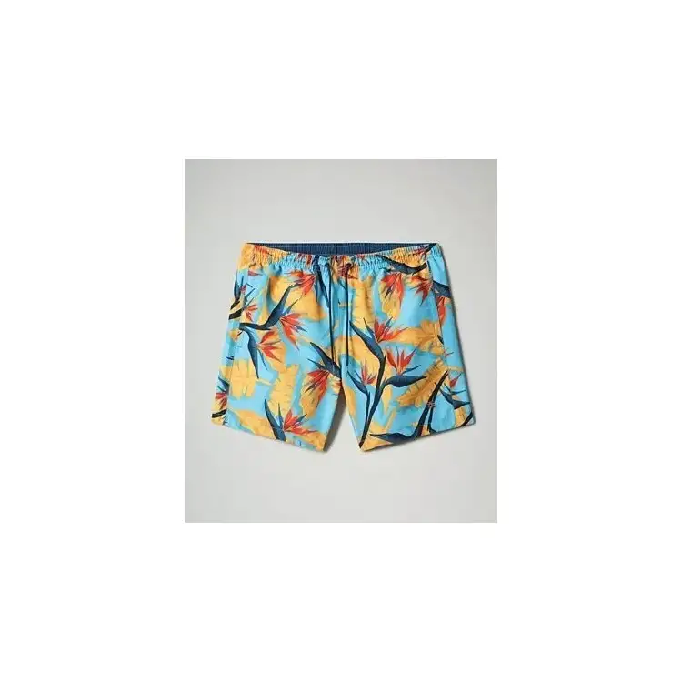 NAPAPIJRI NA4F7K Costume Mare Piscina Bagno Short Stampato Blu