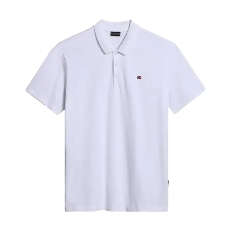 Napapijri EALIS SS SUM Polo Uomo Maniche Corte in Cotone Bianco
