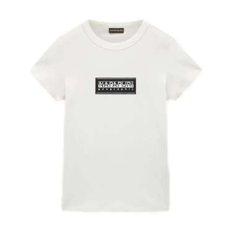 Napapijri K S-CHAMOIS SS S T-Shirt Bambino Mezza Manica White Heron