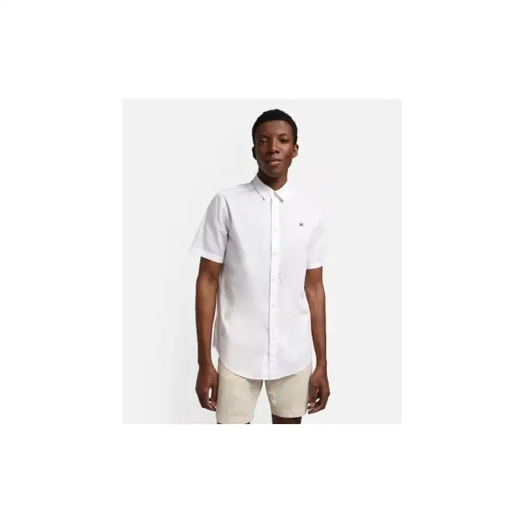 Napapijri NA4G2Y G-GRAIES Camicia Uomo Maniche Corte in Cotone Bianca