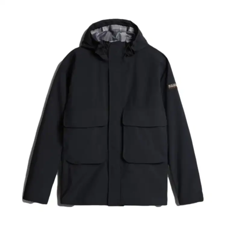 Napapijri NA4GLS A-Firewood Giacca Unisex Con Cappuccio Nero