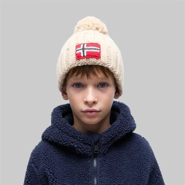 Napapijri NP0A4GMHN1J1 K SEMIURY 6 Cappello Junior Lana Beige Dimity