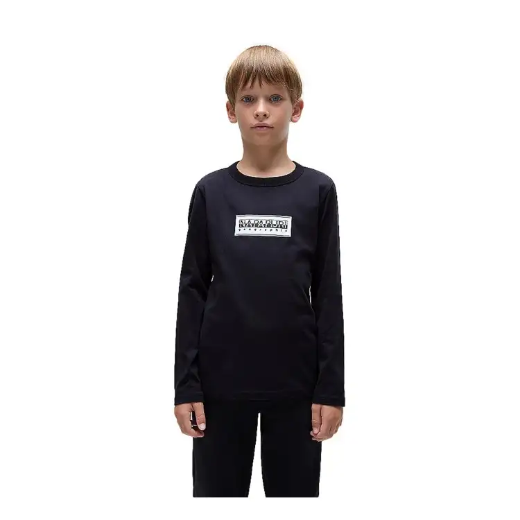 Napapijri NP0A4HYK041 K S-CHAMOIS LS T-Shirt Bambino Black