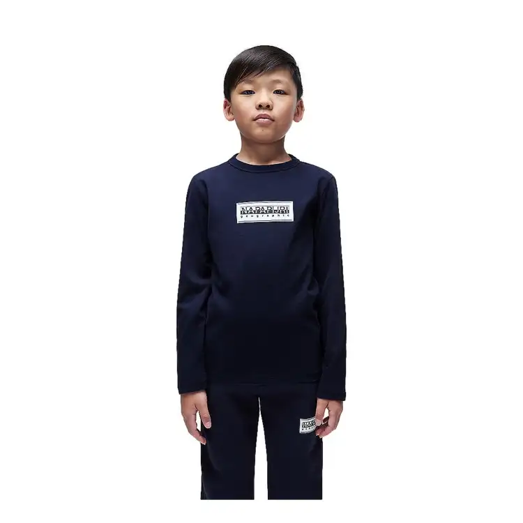 Napapijri NP0A4HYK176 K S-CHAMOIS LS T-Shirt Bambino Blue Marine