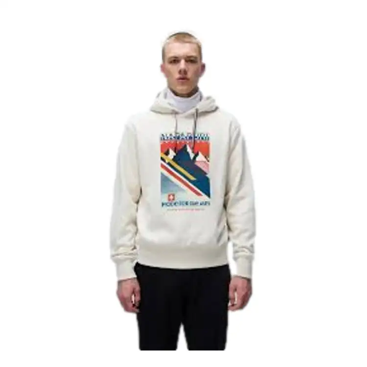 Napapijri NP0A4I53N1J1 B-PORTALET H Felpa Uomo Con Cappuccio Beige Dimity