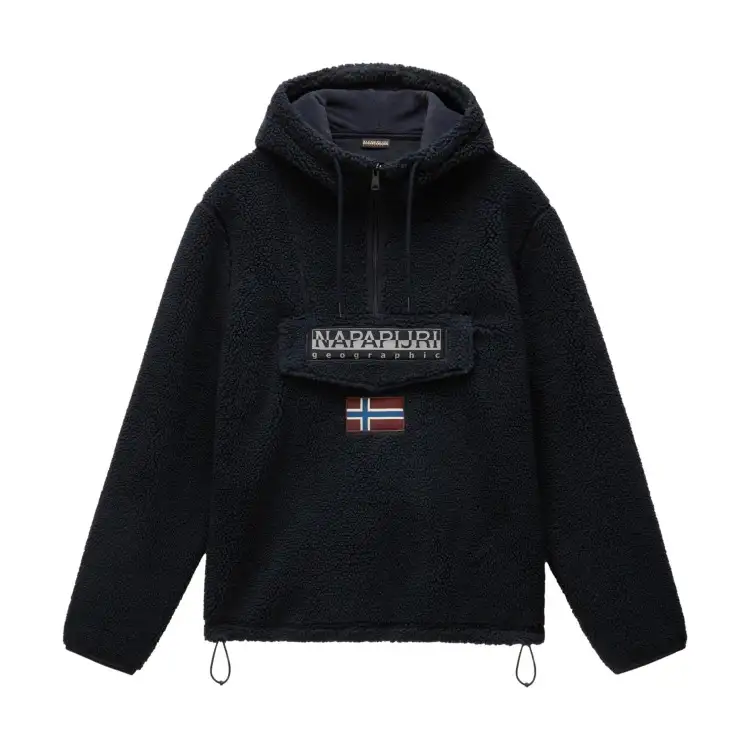 Napapijri NP0A4I5D0411 T-BURGEE-CURLY Felpa Uomo Sherpa Black