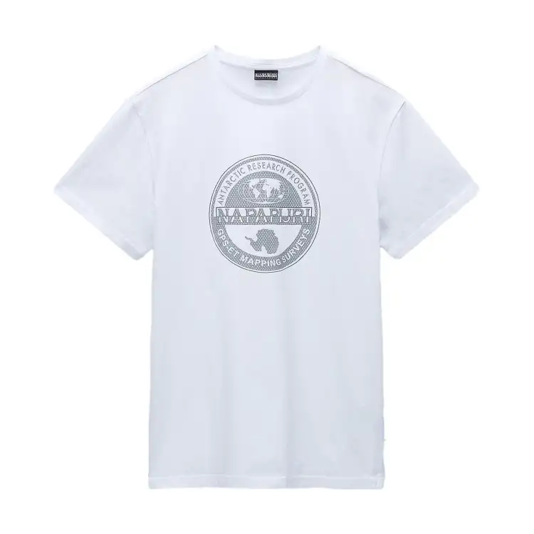 Napapijri S-BOLLO SS 2 T-Shirt Uomo in Cotone Bright White
