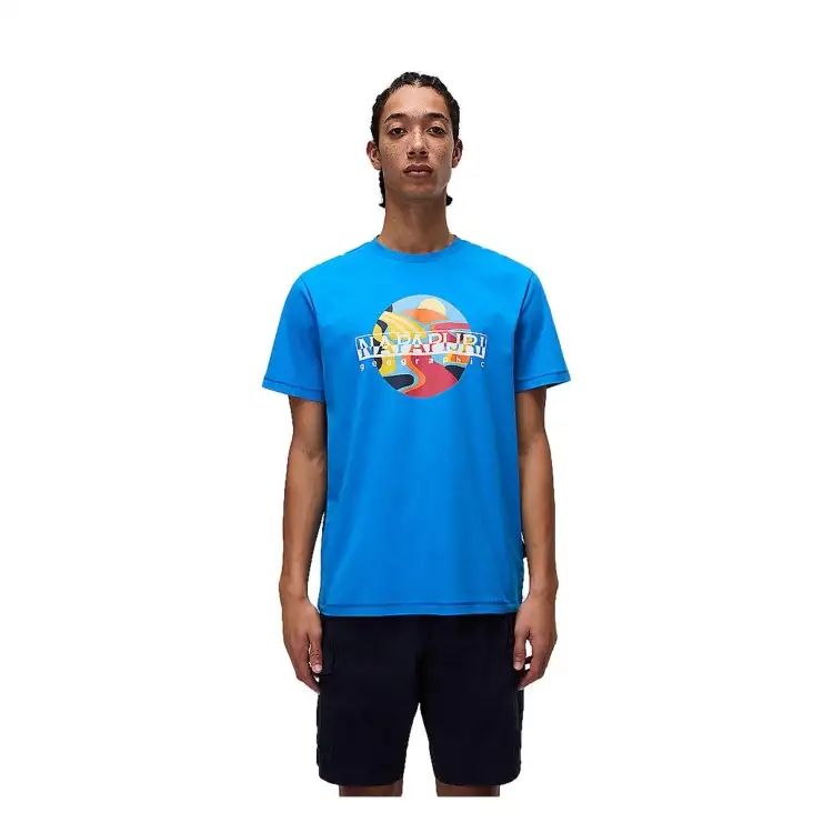 Napapijri S-VALDOR SS T-Shirt Uomo in Cotone Blu