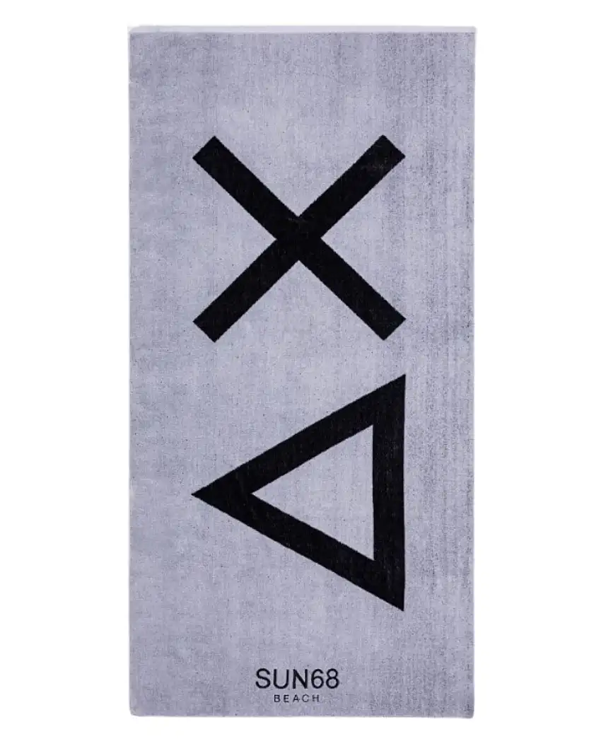 Sun68 Telo Mare Asciugamano 163x81 cm Bianco Cotone 34110