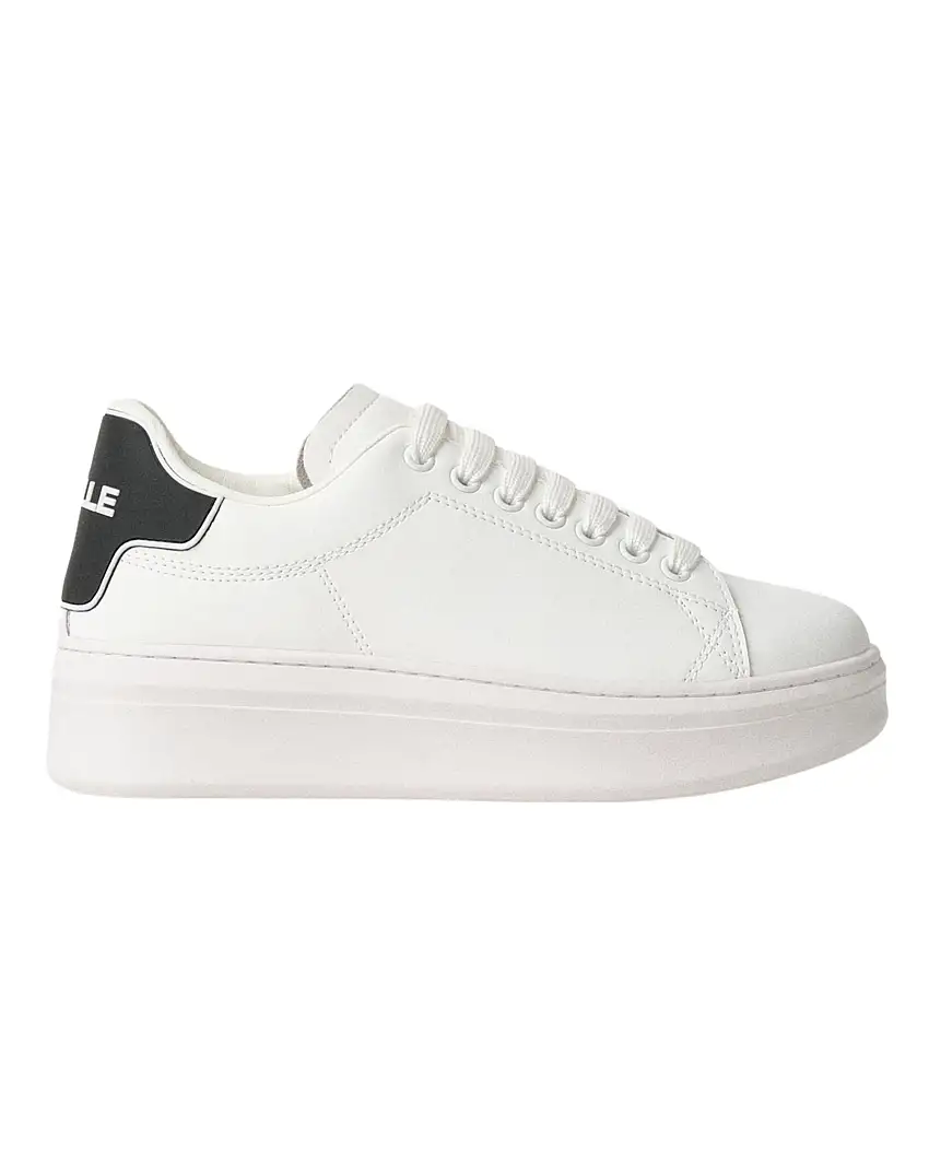 Gaelle Paris scarpe donna Sneakers Addict Pelle Bianco Nero