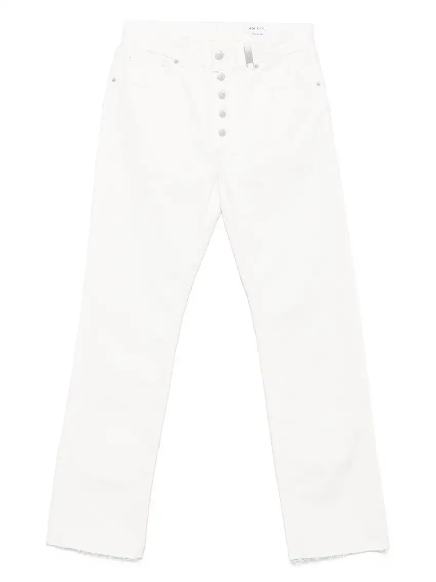 Alexander McQueenJeans con taglio a vivo
