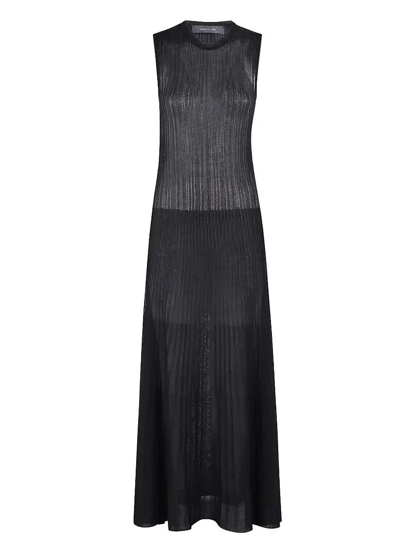 Federica TosiAbito lungo plissettato semi trasparente