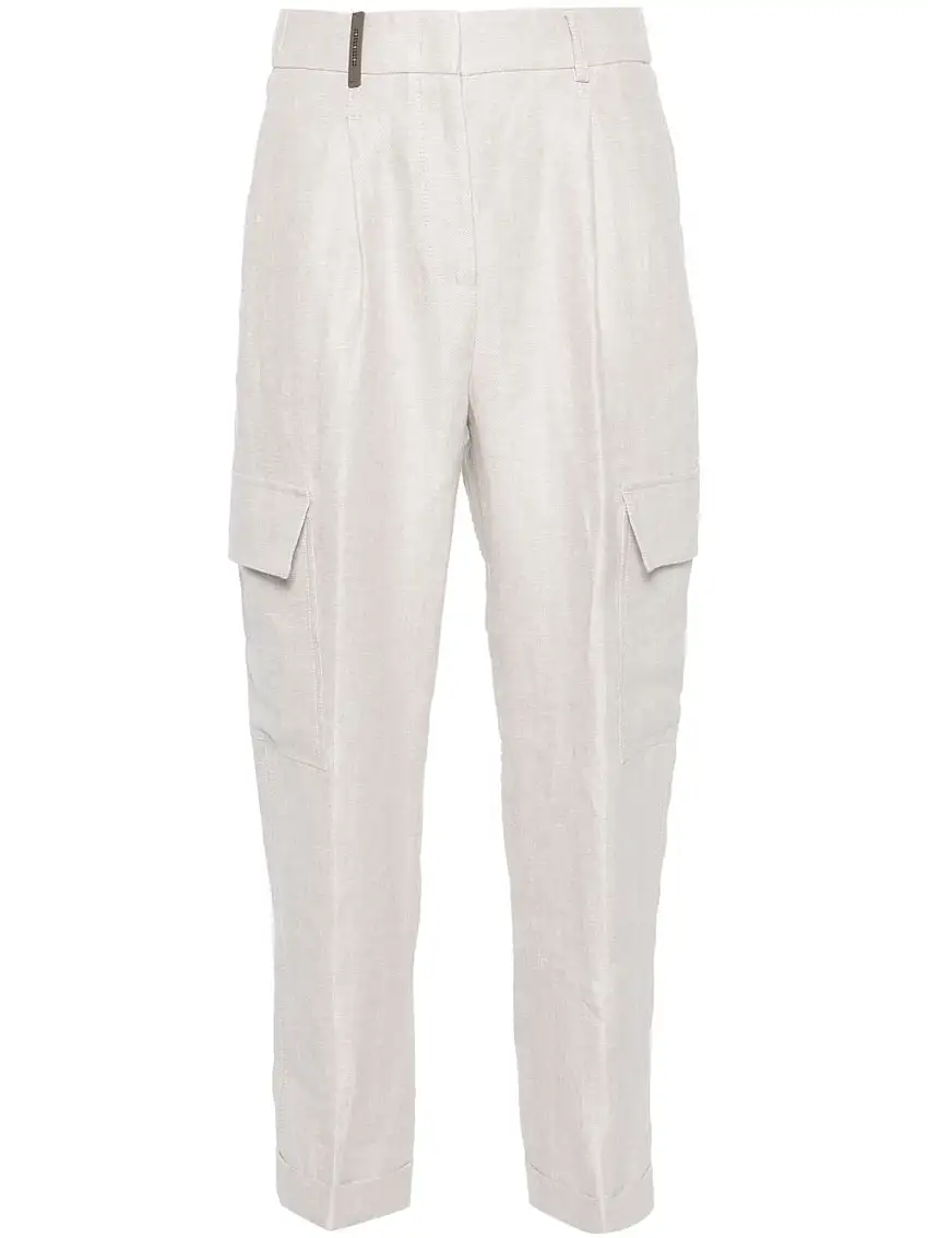 PesericoPantaloni crop a vita alta