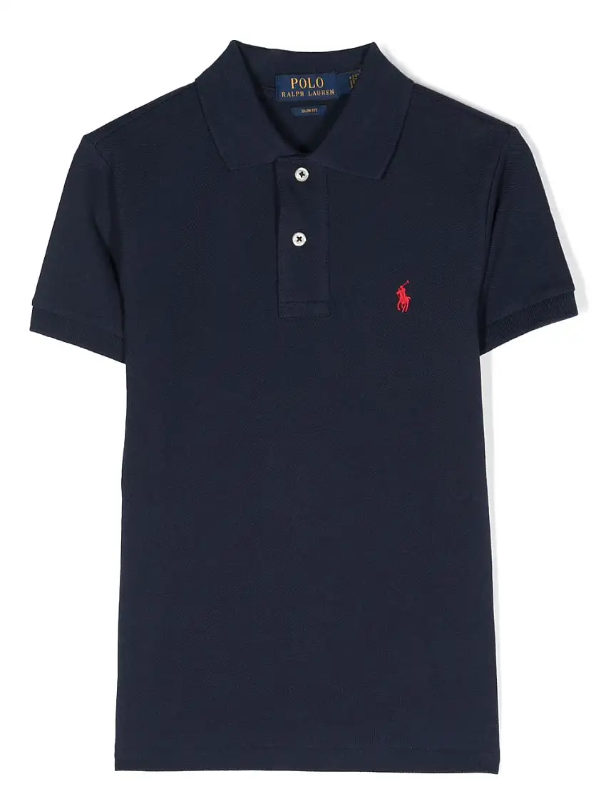 POLO RALPH LAUREN KIDSPolo blu con ricamo Polo Pony