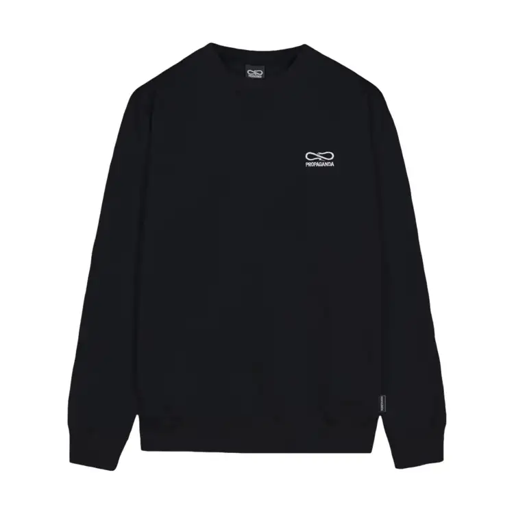 Propaganda CREWNECK LOGO EMBROIDERY Felpa Uomo Girocollo Nero