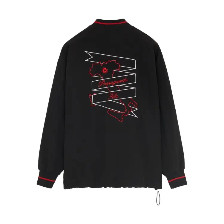 Propaganda HALF ZIP CRINKLE Giacca a Vento Uomo Nero