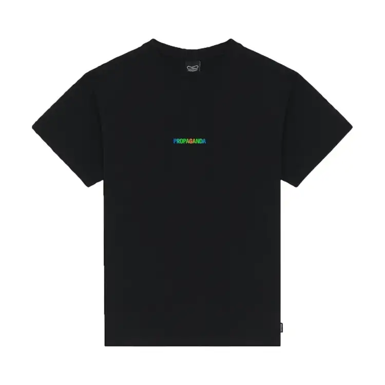Propaganda RIBS NEON T-Shirt Uomo In Cotone Nero