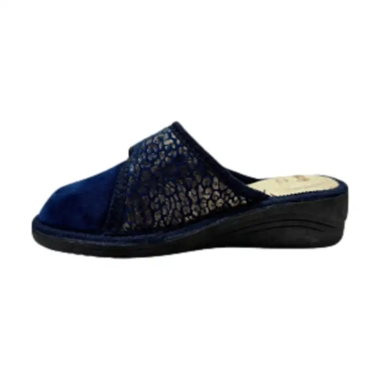 Riposella STELLA I WA03BX Ciabatte Donna Con Strappo Animalier Blu