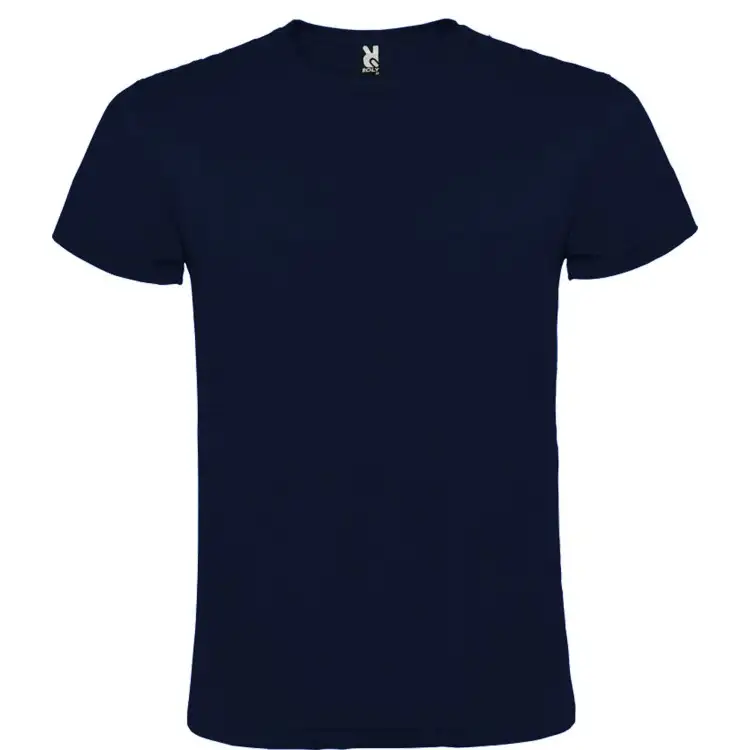 Roly ATOMIC T-Shirt Basic Tinta Unita in Cotone Blu Marino