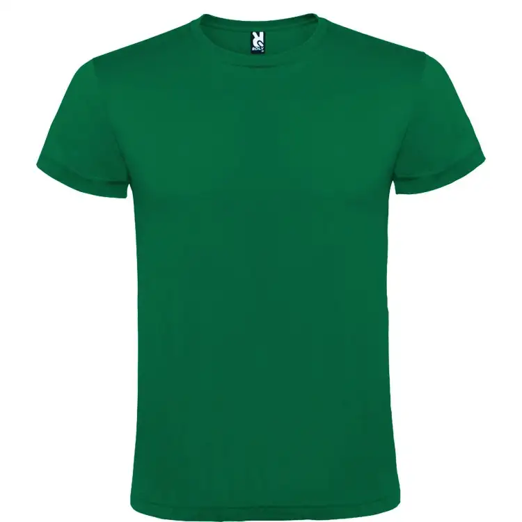 Roly ATOMIC T-Shirt Basic Tinta Unita in Cotone Verde Kelly