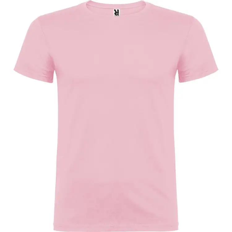 Roly BEAGLE T-Shirt Basic Tinta Unita in Cotone Organico Rosa